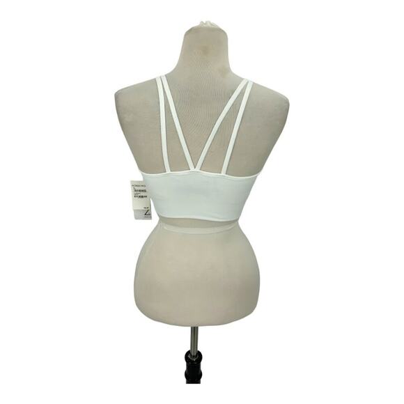 Z by Zella White Longline Sports Bra Size Medium NWT $17 MSRP - Picture 5 of 6